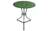 Antique garden table or gueridon with painted green finish 1900 French