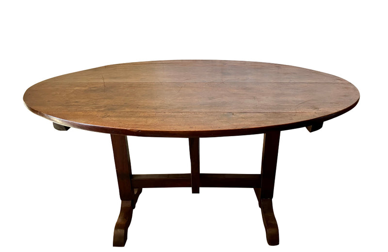 Large antique French walnut vineyard table - French antique Furniture - Antique dining tables