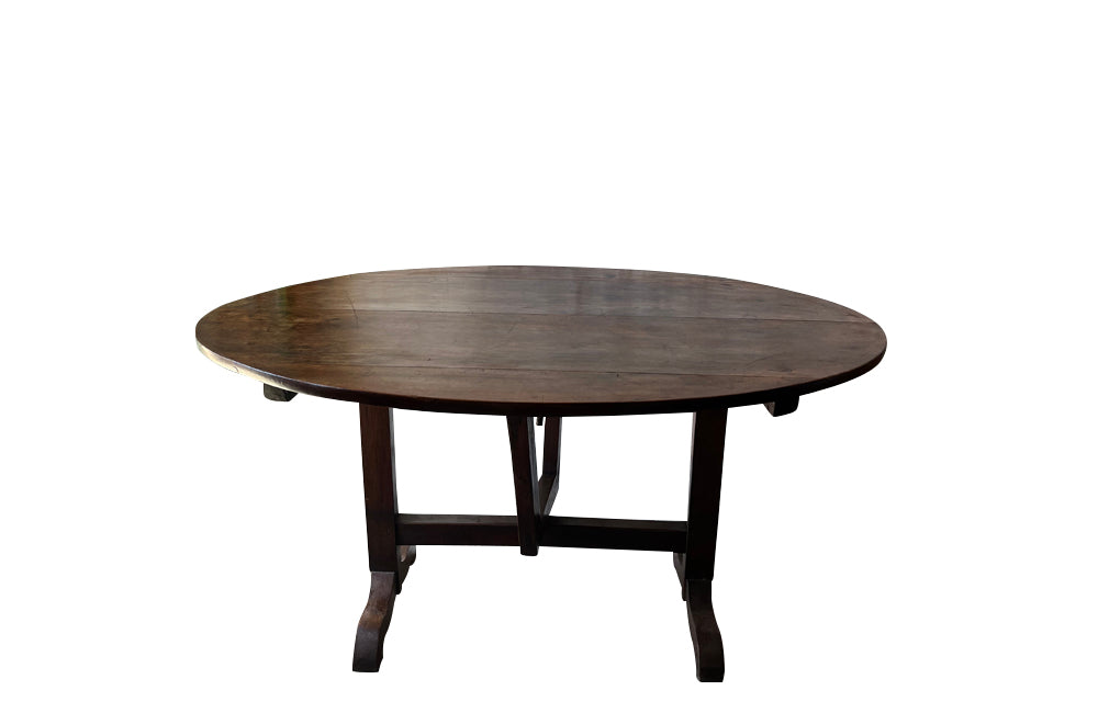 Large antique French walnut vineyard table - French antique Furniture - Antique dining tables