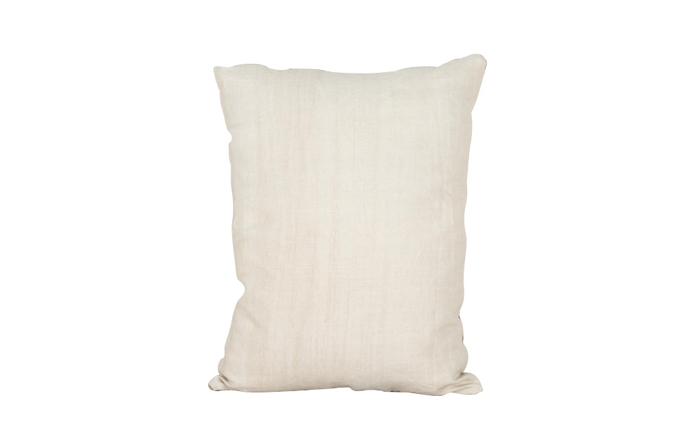 Antique cushion needlepoint tapestry 20th Century French Neo-Classical Revival featuring a classic floral basket motif with ribbon detailing. French Antiques