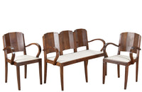 Early 20th Century Art Deco Walnut Salon Suite