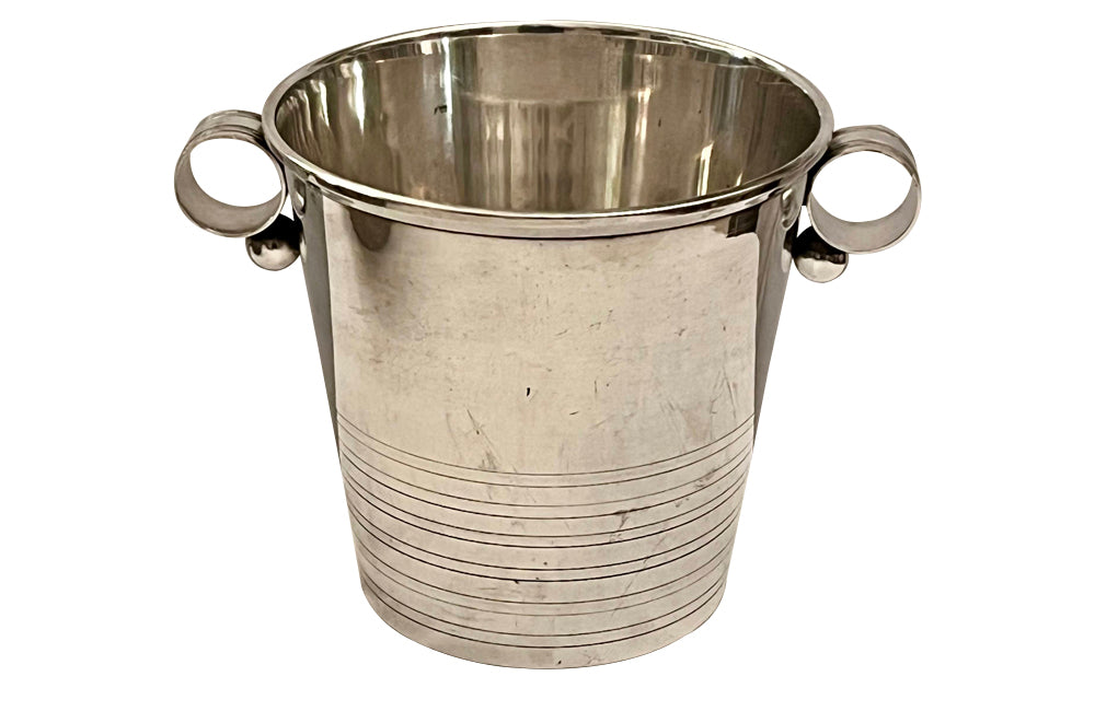 20th Century French Art Deco Style Silver Plate Champagne Bucket