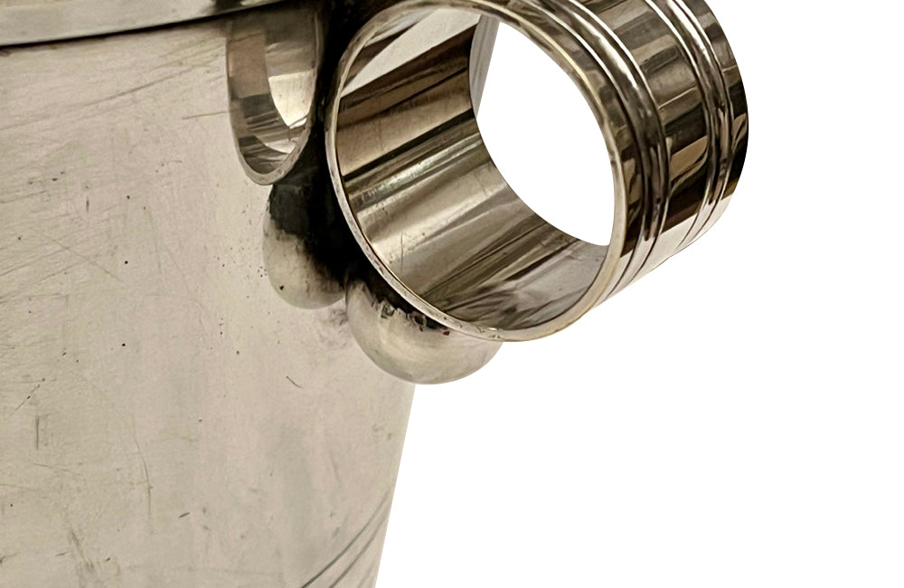 20th Century French Art Deco Style Silver Plate Champagne Bucket