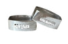 Pair of art deco silver plate napkin rings madame & monsieur - French antiques