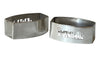 Pair of art deco silver plate napkin rings madame & monsieur - French antiques
