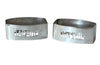 Pair of art deco silver plate napkin rings madame & monsieur - French antiques