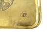 Hammered brass Aesthetic Movement serving tray with integrated handles circa 1900