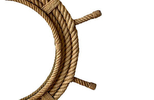 Audoux Minet nautical theme rope mirror Circa 1960, France