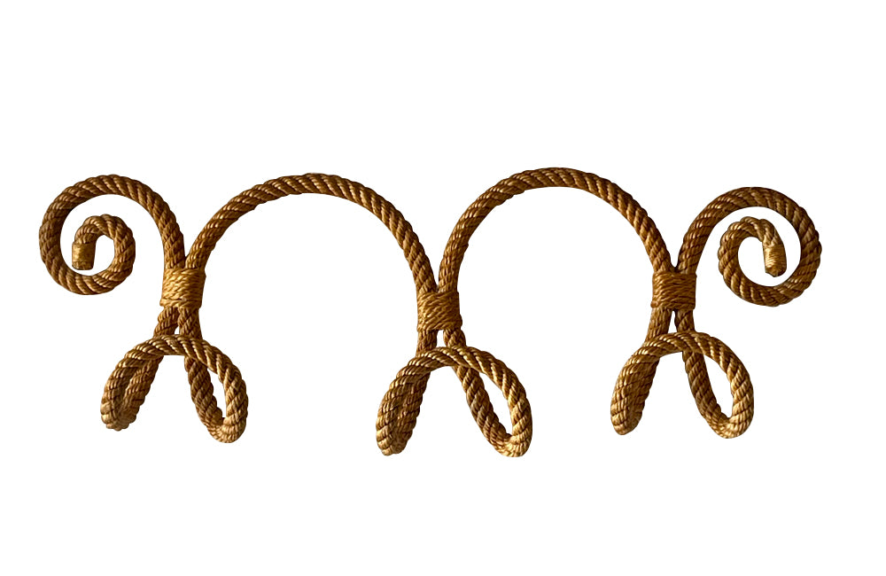 20th Century Audoux Minet oval twisted rope hooks