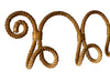 20th Century Audoux Minet oval twisted rope hooks