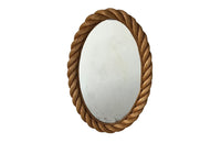 20th Century Audoux Minet oval twisted rope mirror.