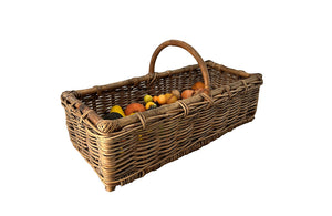 LARGE COLLECTION OF ITALIAN MARBLE FRUIT IN A BASKET
