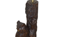 20th Century Swiss Black Forest Carved Owl Table Lamp