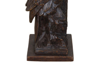 20th Century Swiss Black Forest Carved Owl Table Lamp