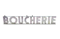 Fabulous mid 20th century metal advertising sign from a French boucherie