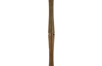 20th Century French stylish brass standard lamp with segmented stem and upright terminating on an elegant simple tripod base.