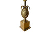 French brass pineapple on plinth table lamp. Circa 1970