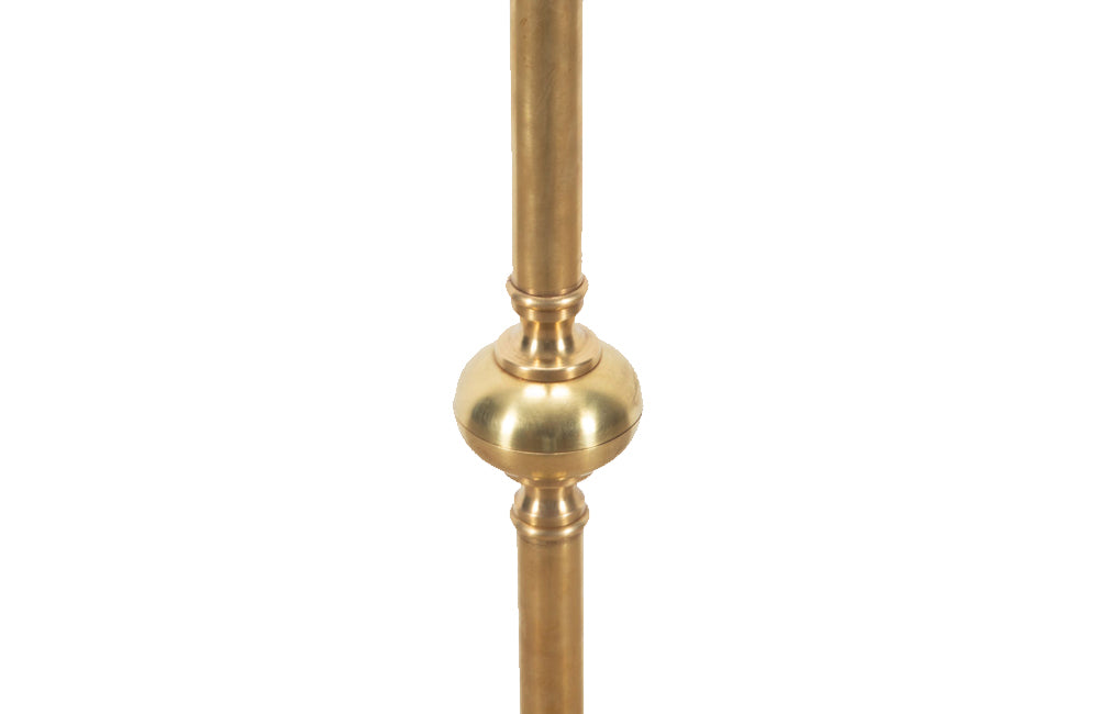 20th century brass floor lamp by Lucien Gau - French antique lighting