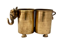 Delightful, quirky brass double bottle holder in the form of an elephant