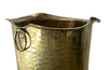 Mid century decorative umbrella stand in the form of a large brass riding boot
