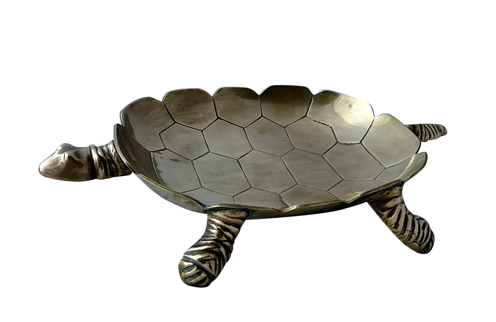 Mid 20th century brass tray in the form of a turtle