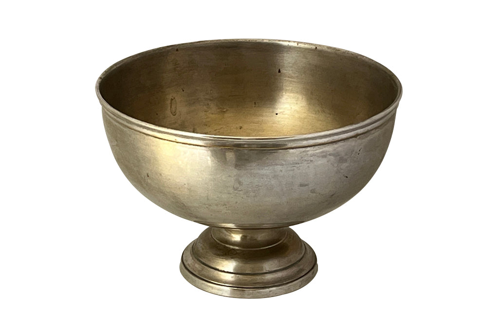   Large mid 20th Century silverplate ice bucket for the champagne house Bricout. 