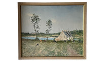 20th Century French oil on canvas painting of a Brittany landscape by Jacques Denier [1894-1983].