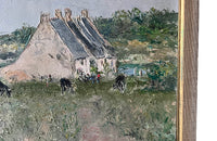 20th Century French oil on canvas painting of a Brittany landscape by Jacques Denier [1894-1983].