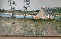 20th Century French oil on canvas painting of a Brittany landscape by Jacques Denier [1894-1983].