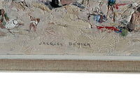 20th Century French oil on canvas painting of a Brittany seaside by Jacques Denier [1894-1983].