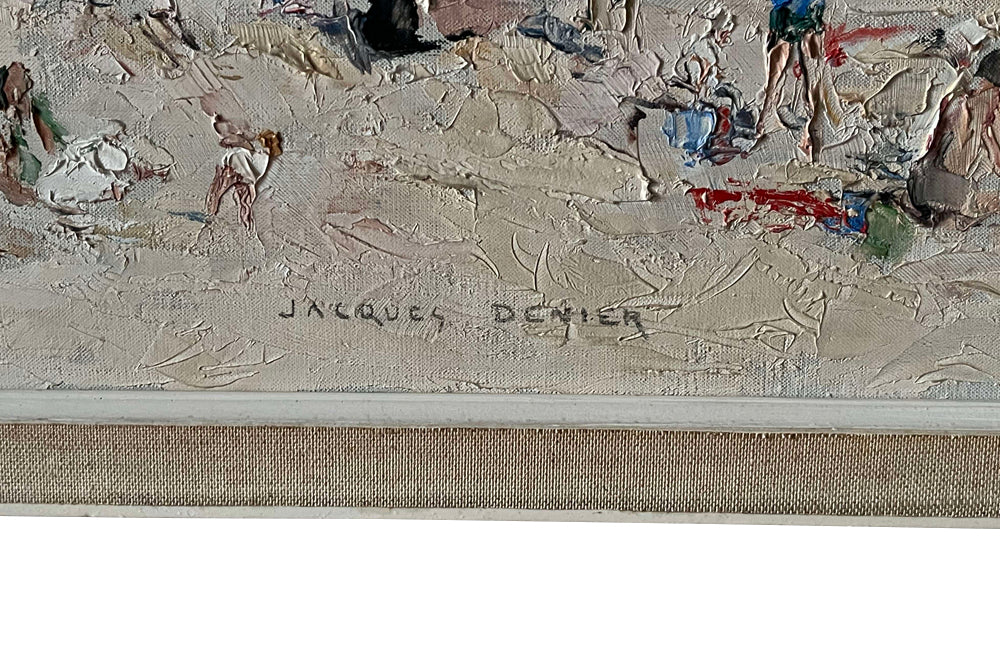 20th Century French oil on canvas painting of a Brittany seaside by Jacques Denier [1894-1983].