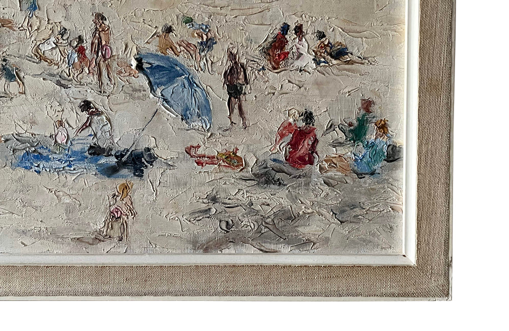 20th Century French oil on canvas painting of a Brittany seaside by Jacques Denier [1894-1983].