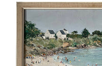 20th Century French oil on canvas painting of a Brittany seaside by Jacques Denier [1894-1983].
