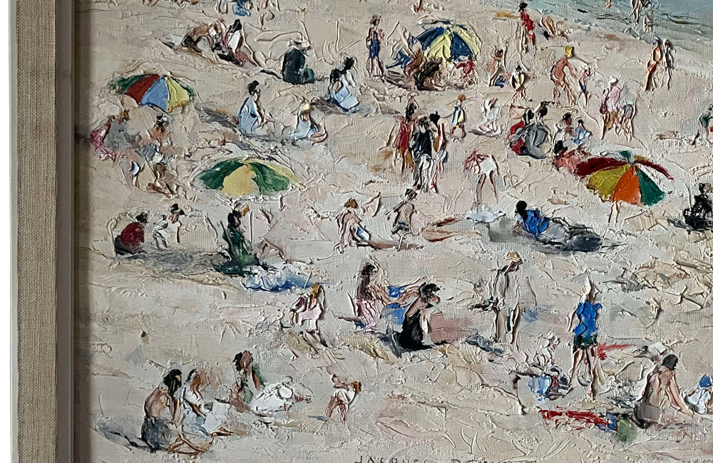 20th Century French oil on canvas painting of a Brittany seaside by Jacques Denier [1894-1983].