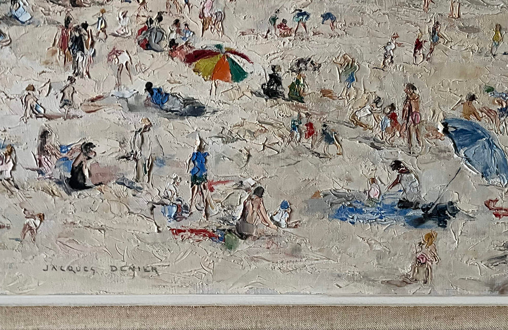 20th Century French oil on canvas painting of a Brittany seaside by Jacques Denier [1894-1983].