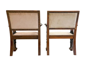 PAIR OF CARLO BUGATTI ARMCHAIRS