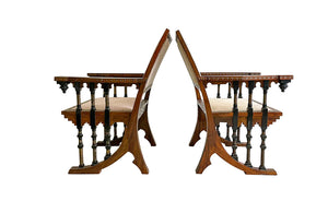 PAIR OF CARLO BUGATTI ARMCHAIRS