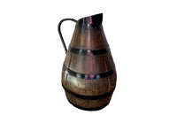 Large, coopered, 19th century French wine jug.