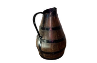 Large, coopered, 19th century French wine jug.