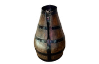 Large, coopered, 19th century French wine jug.