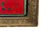 19th century framed tole advertising sign for 'Byrrh' stamped in relief and lithographed