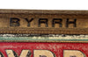 19th century framed tole advertising sign for 'Byrrh' stamped in relief and lithographed