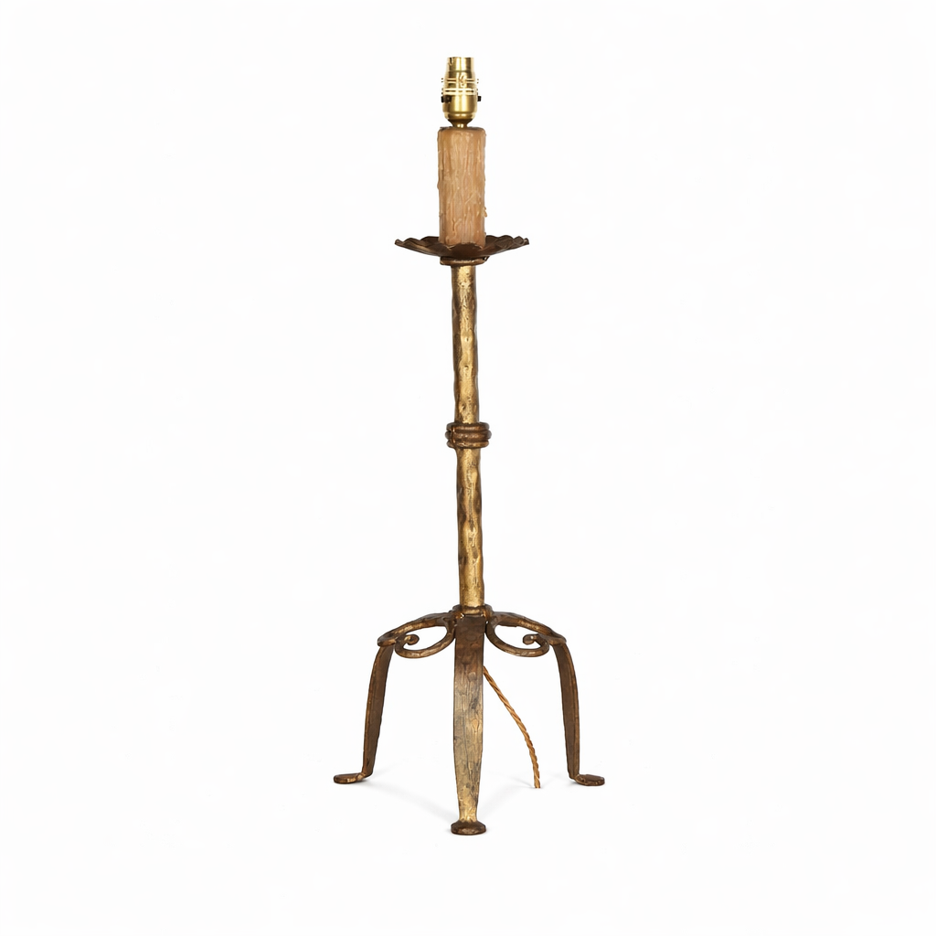 SPANISH GILT IRON TABLE LAMP