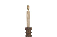 Decorative, carvd wood ecclesiastic Pascal Candle floor lamp. 