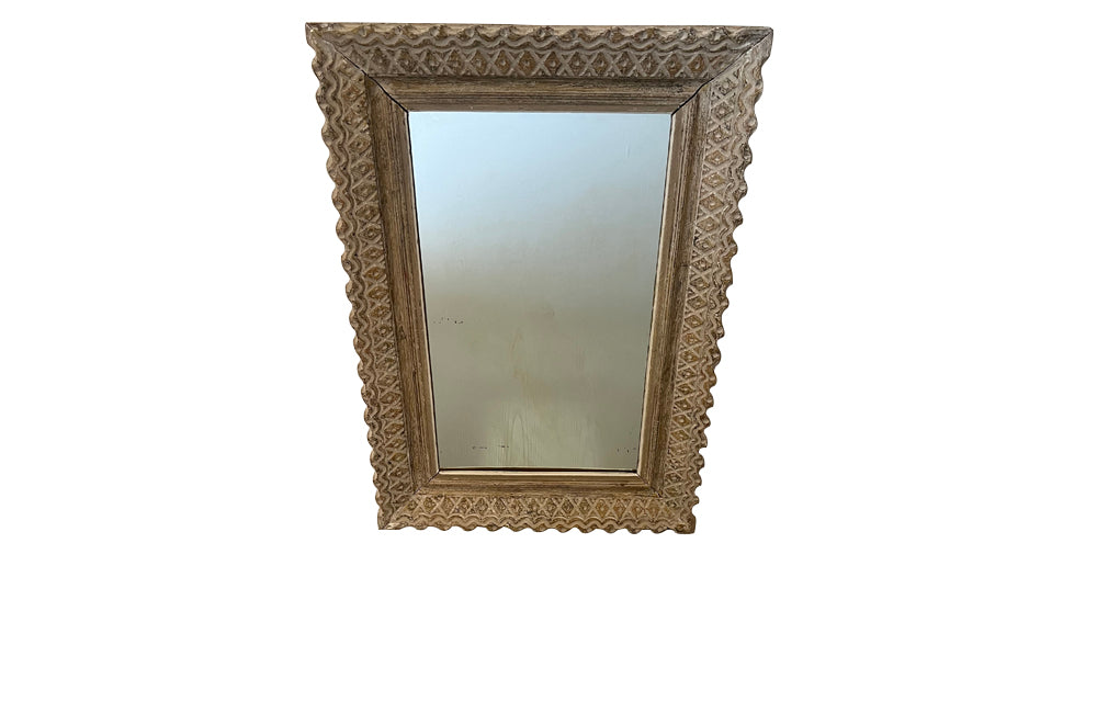 FRENCH SIGNED BOUCHE CARVED FRAMED MIRROR