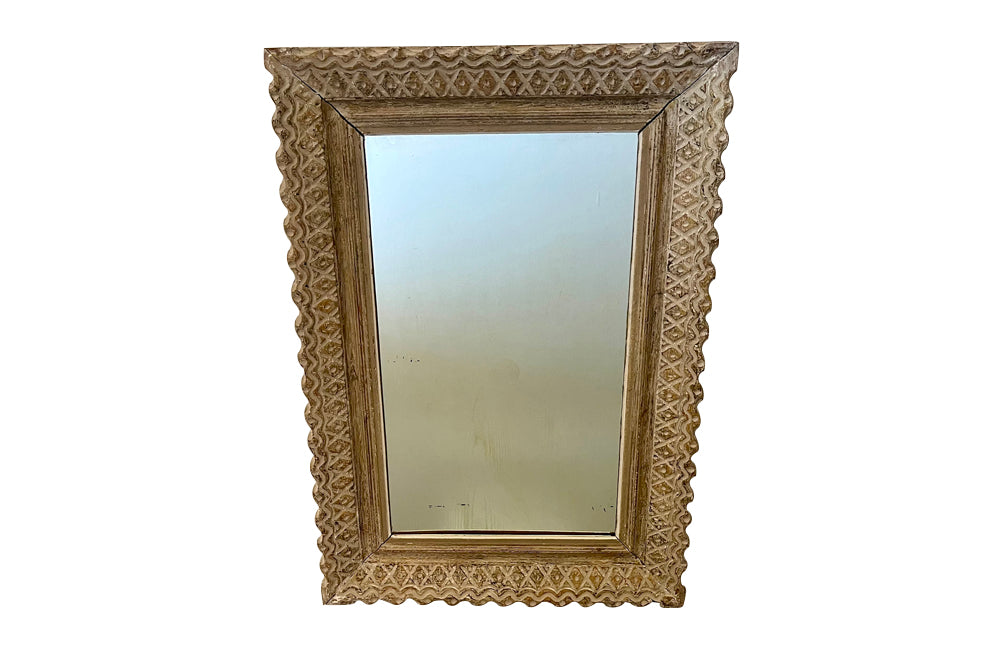 FRENCH SIGNED BOUCHE CARVED FRAMED MIRROR