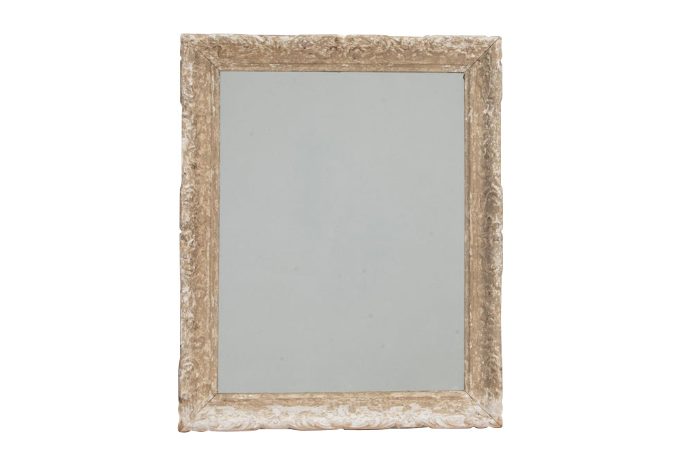 Beautiful early 20th century French mirror with old mirror glass and Montparnasse frame with original paint and lovely patina.