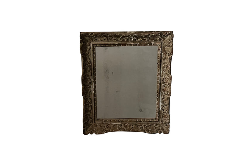 Beautiful French old sparkly mercury mirror glass and Montparnasse frame with original paint and lovely patination