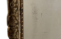 Beautiful French old sparkly mercury mirror glass and Montparnasse frame with original paint and lovely patination