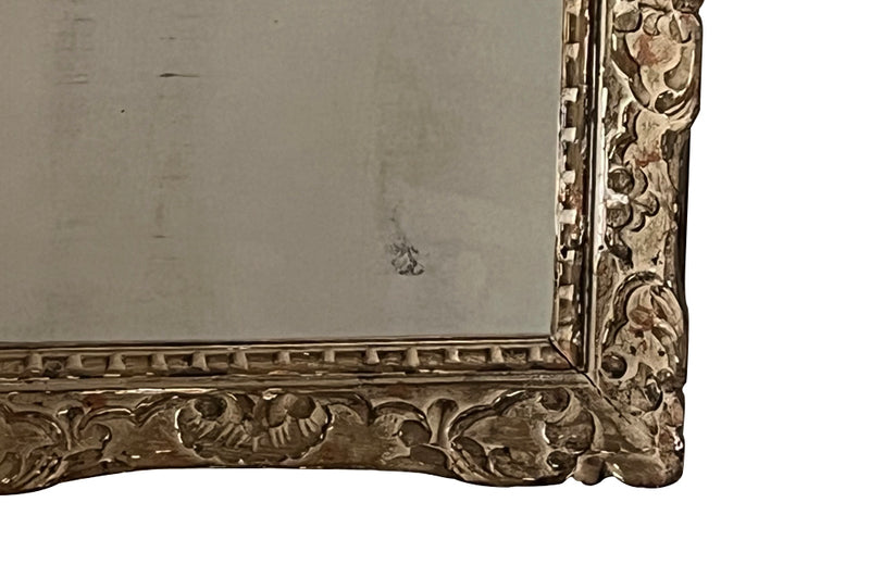 Beautiful French old sparkly mercury mirror glass and Montparnasse frame with original paint and lovely patination